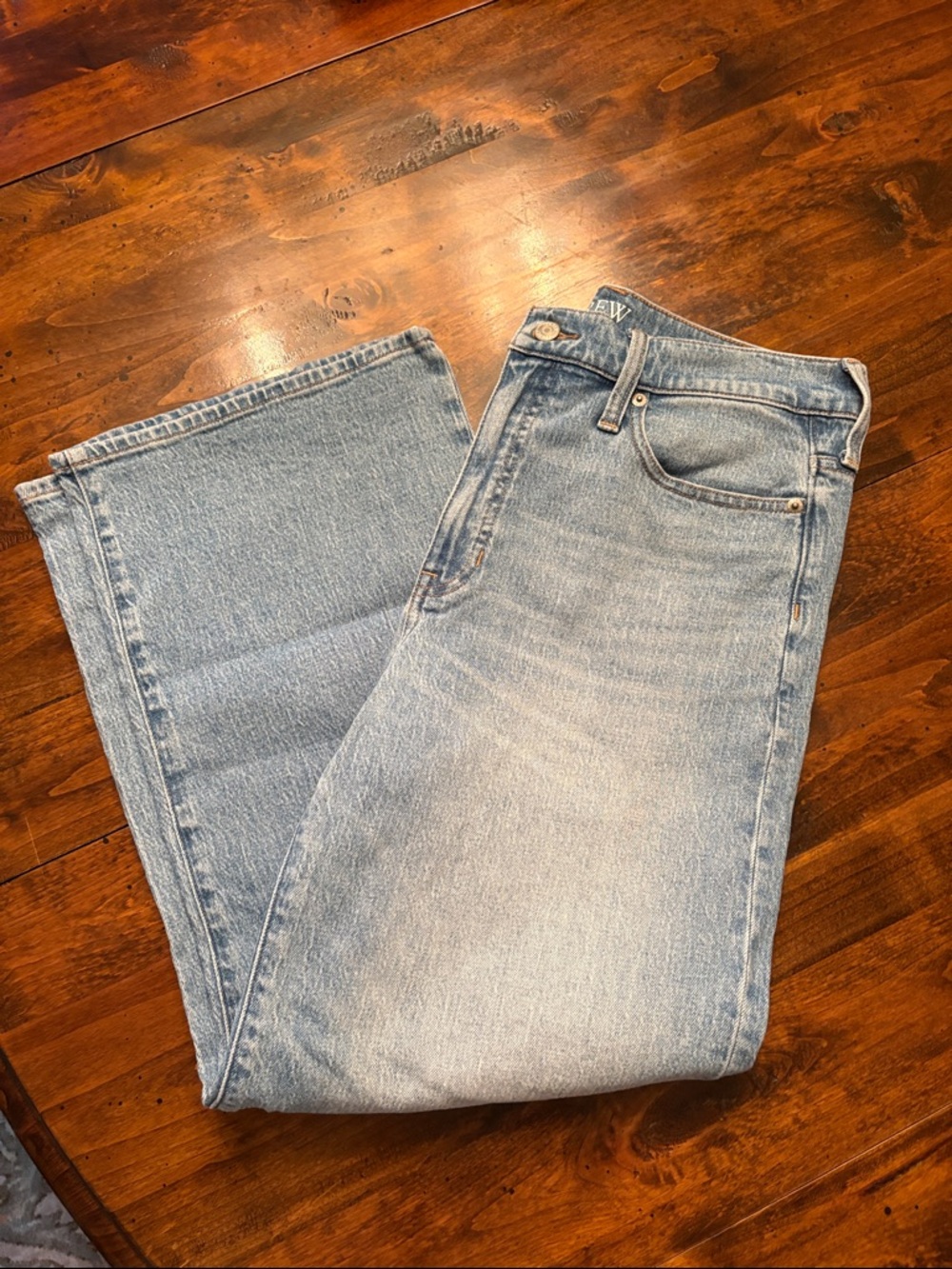 J Crew Slim Wide Leg High Rise Ankle Jeans